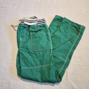 Mini Boden boys size 12 years green lined soft waisted pants VGUC
